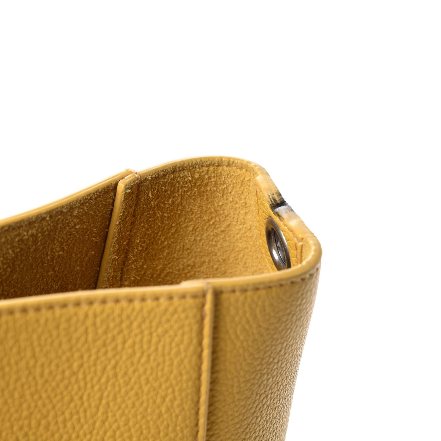 Soft Grained Calfskin Small Sangle Bucket Bag Ocre