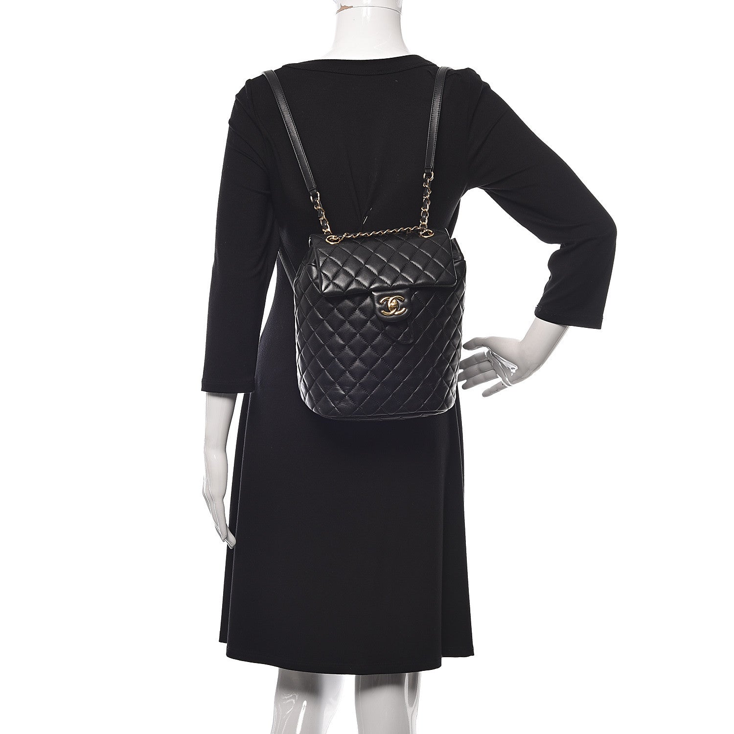 Chanel Lambskin Quilted Small Urban Spirit Backpack Black 2 of 15