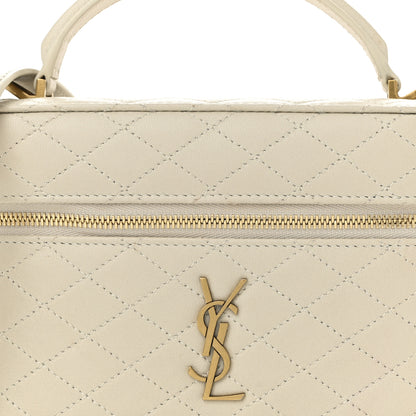 Saint Laurent Lambskin Quilted Medium Gaby Vanity Case Blanc Vintage 7 of 11