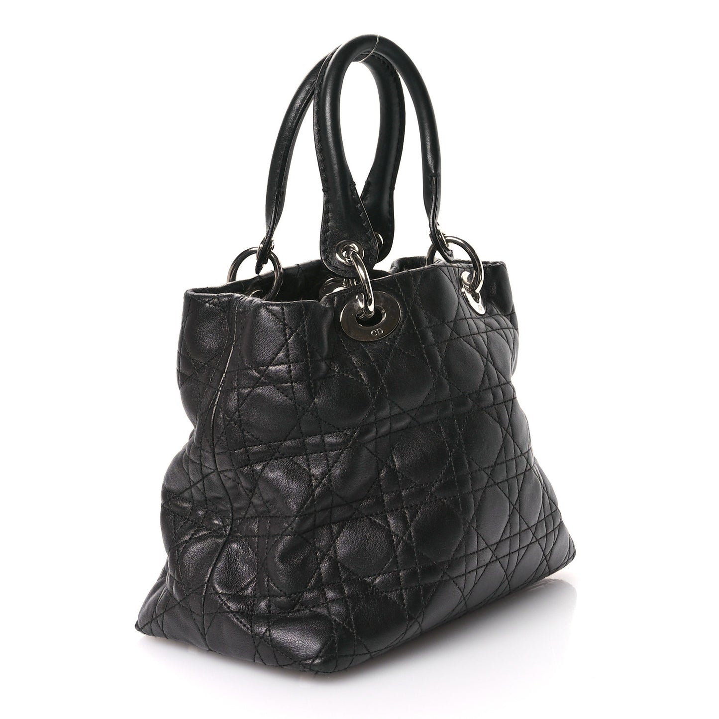 Lambskin Cannage Small Soft Lady Dior Tote Black