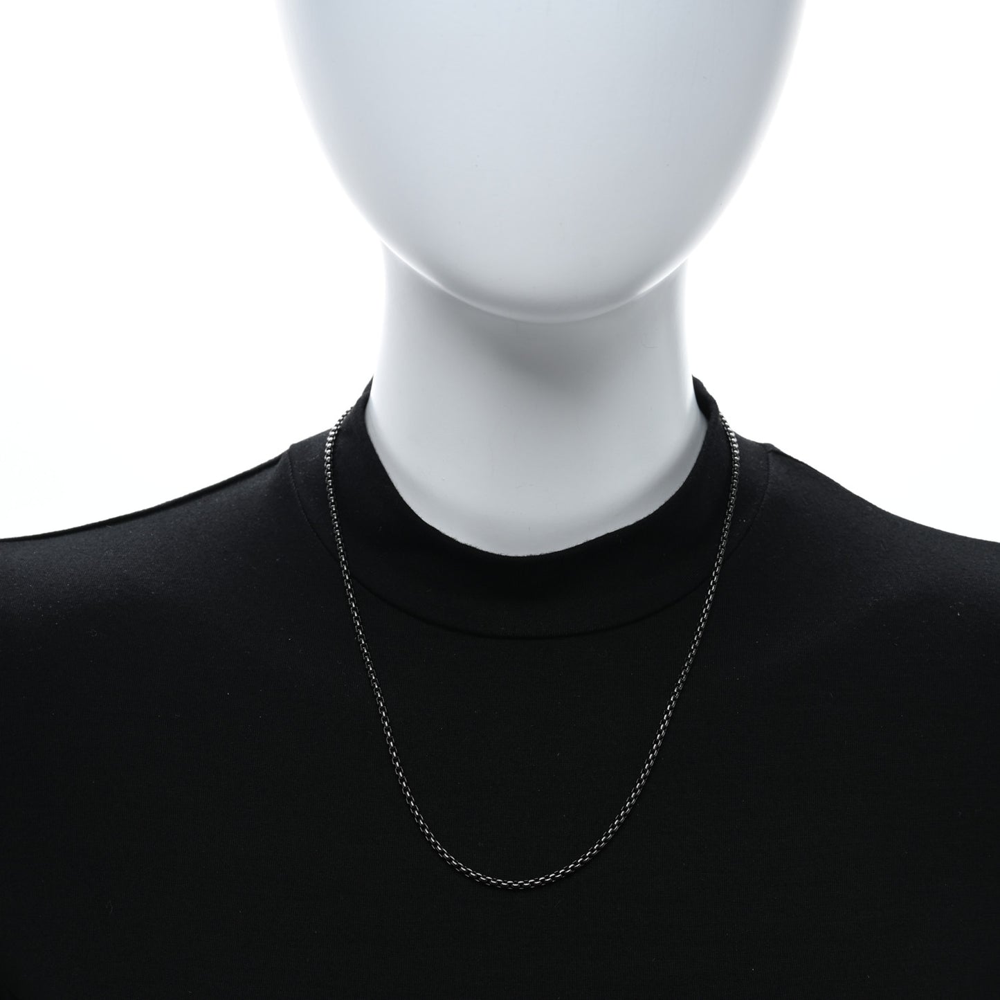 Darkened Stainless Steel 2.7mm Box Chain Necklace 20"
