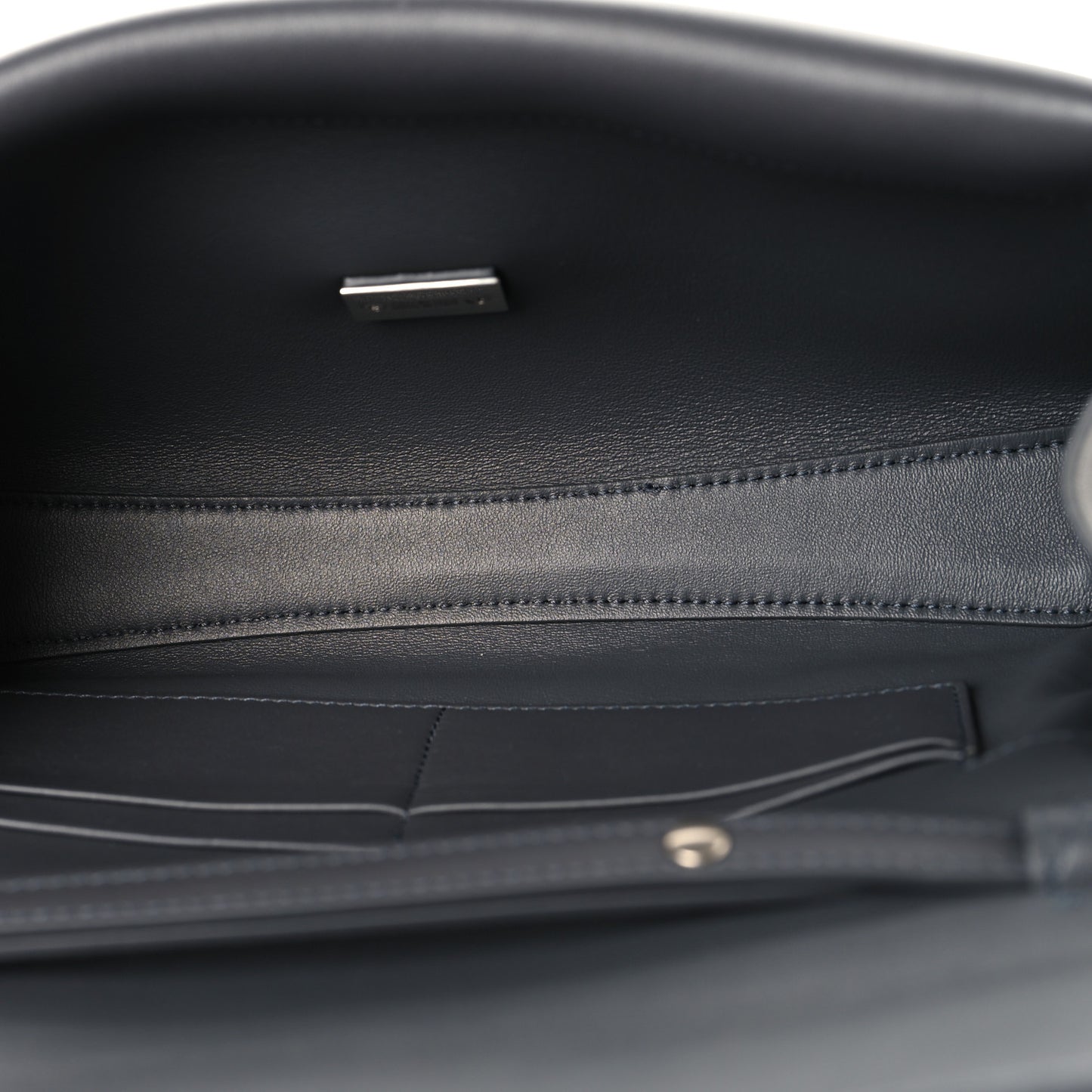 Smooth Calfskin Small Bel Air Clutch On Strap Grey
