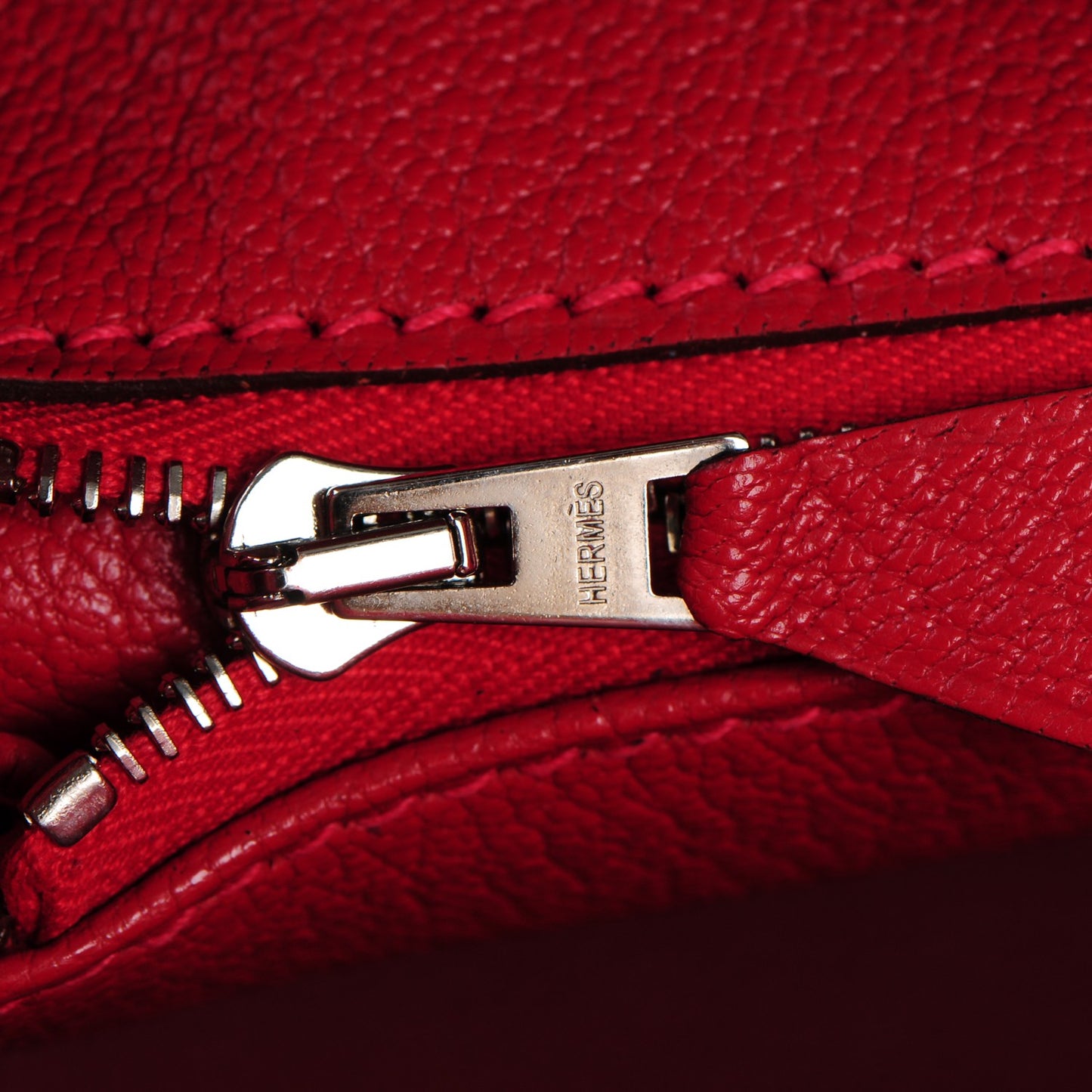 Togo Horseshoe Birkin 35 Orange Rouge Casaque
