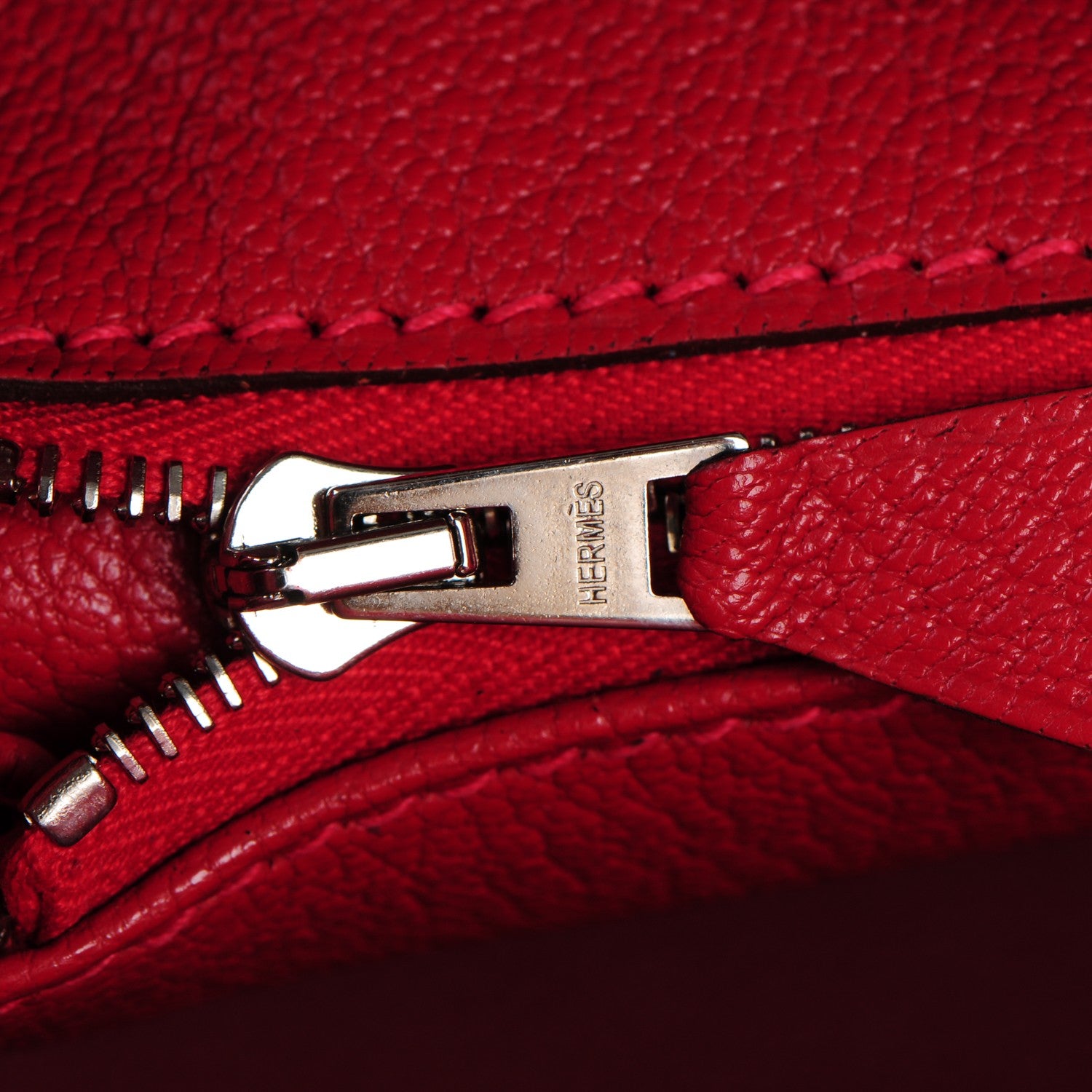 Hermes Togo Horseshoe Birkin 35 Orange Rouge Casaque 18 of 27