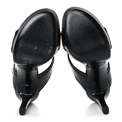 Louis Vuitton Grained Calfskin Horizon Sandals 37 Black 5 of 11