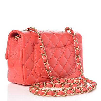 Chanel Lambskin Quilted Mini Rectangular Flap Red 3 of 10