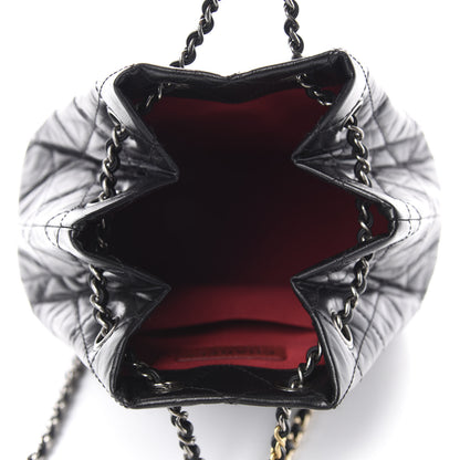 Chanel Aged Calfskin Quilted Small Gabrielle Backpack Black 4 of 9