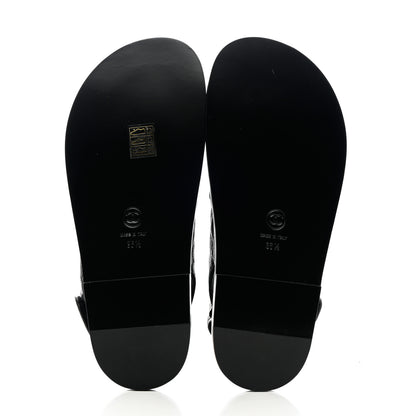 Chanel Grained Calfskin Velcro Dad Sandals 36.5 Black 5 of 10