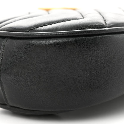 Gucci Calfskin Matelasse GG Marmont Belt Bag 75 30 Black 11 of 16