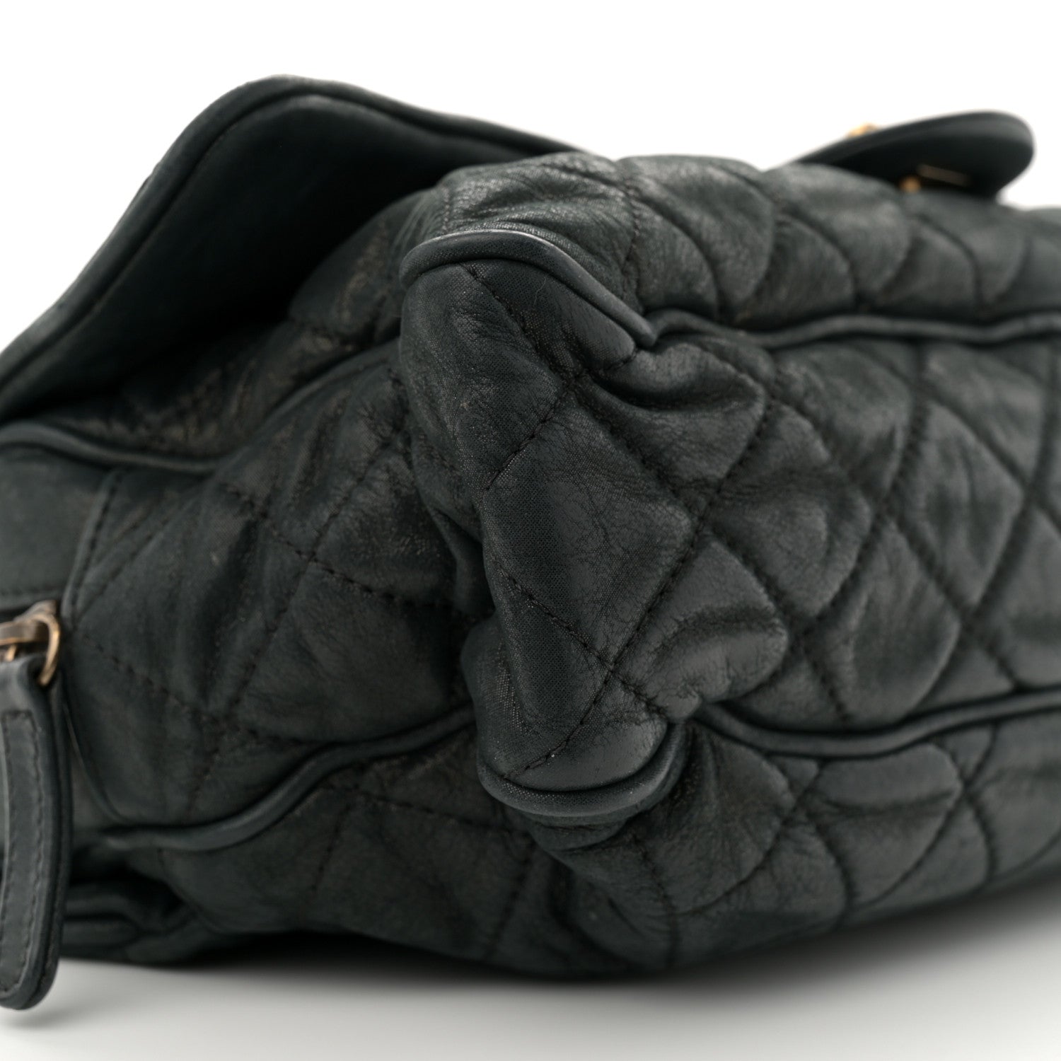 Chanel Iridescent Calfskin Quilted Large Shiva Flap Black 9 of 13