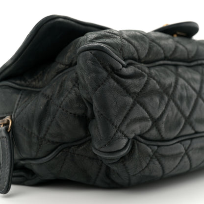 Chanel Iridescent Calfskin Quilted Large Shiva Flap Black 9 of 13