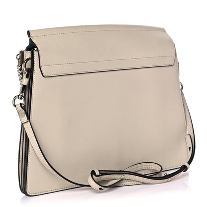 Chloe Calfskin Pineapple Perforated Medium Faye Shoulder Bag Abstract White 3 of 9