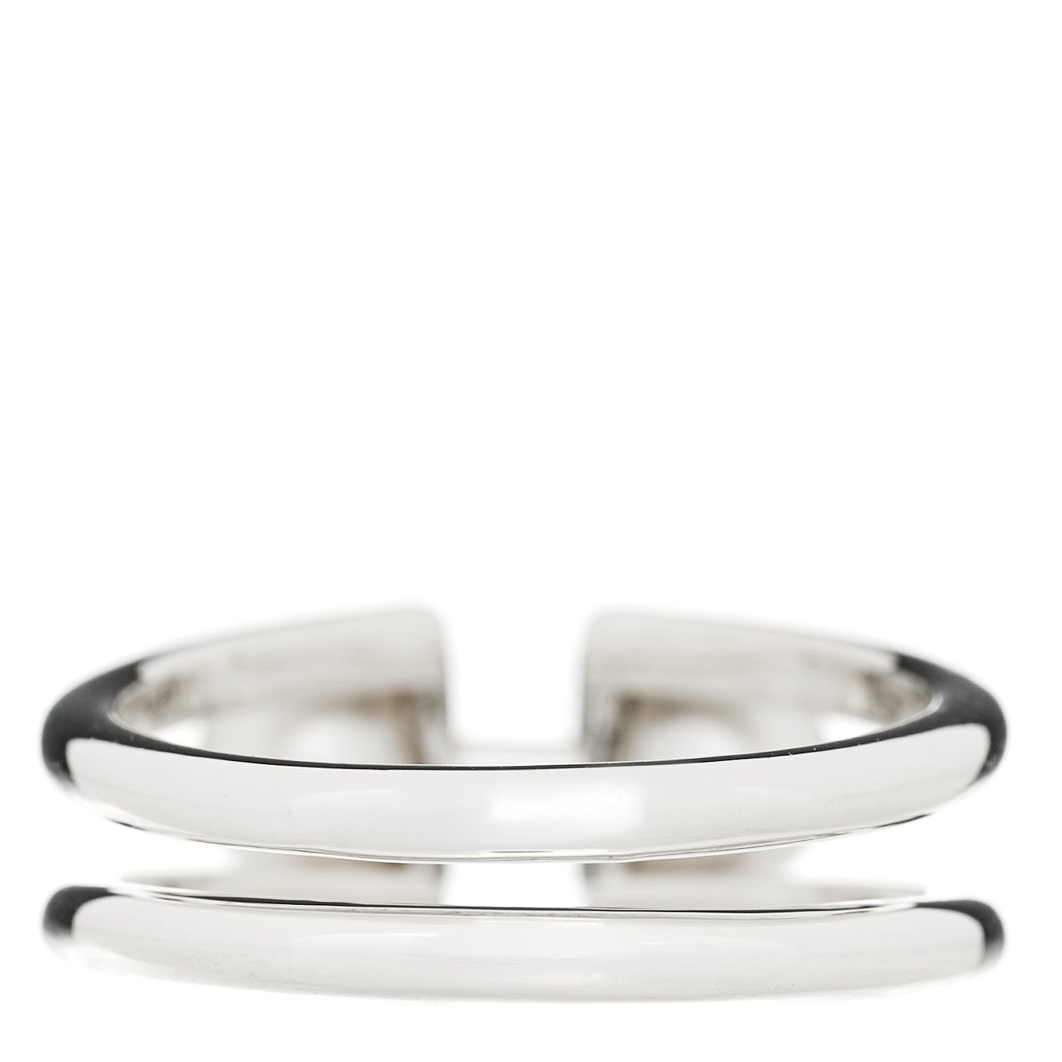 Tiffany Sterling Silver Pearl HardWear Double Pearl Ring 57 8 3 of 5