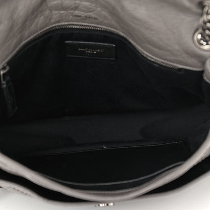 Saint Laurent Crinkled Calfskin Matelasse Monogram Medium Niki Chain Satchel Fog 5 of 13