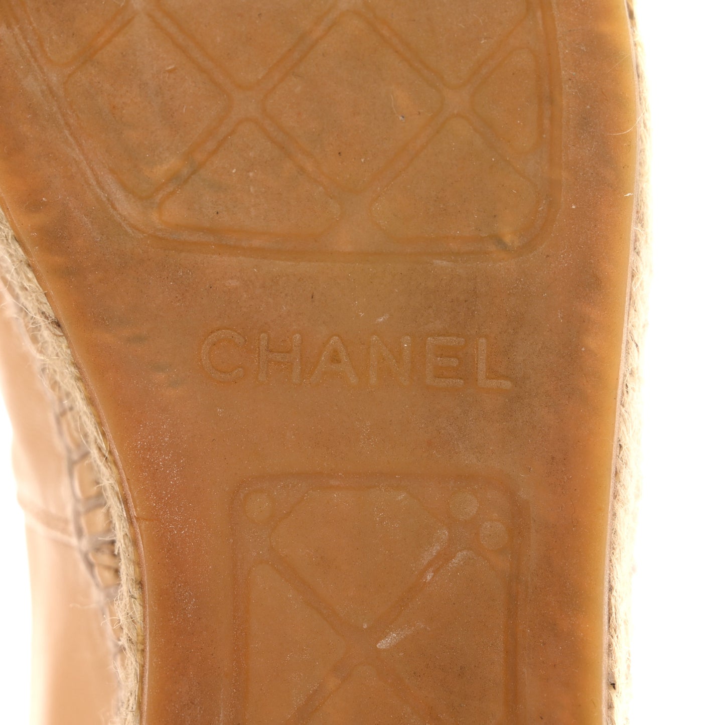 Lambskin CC Espadrilles 39 Beige Black