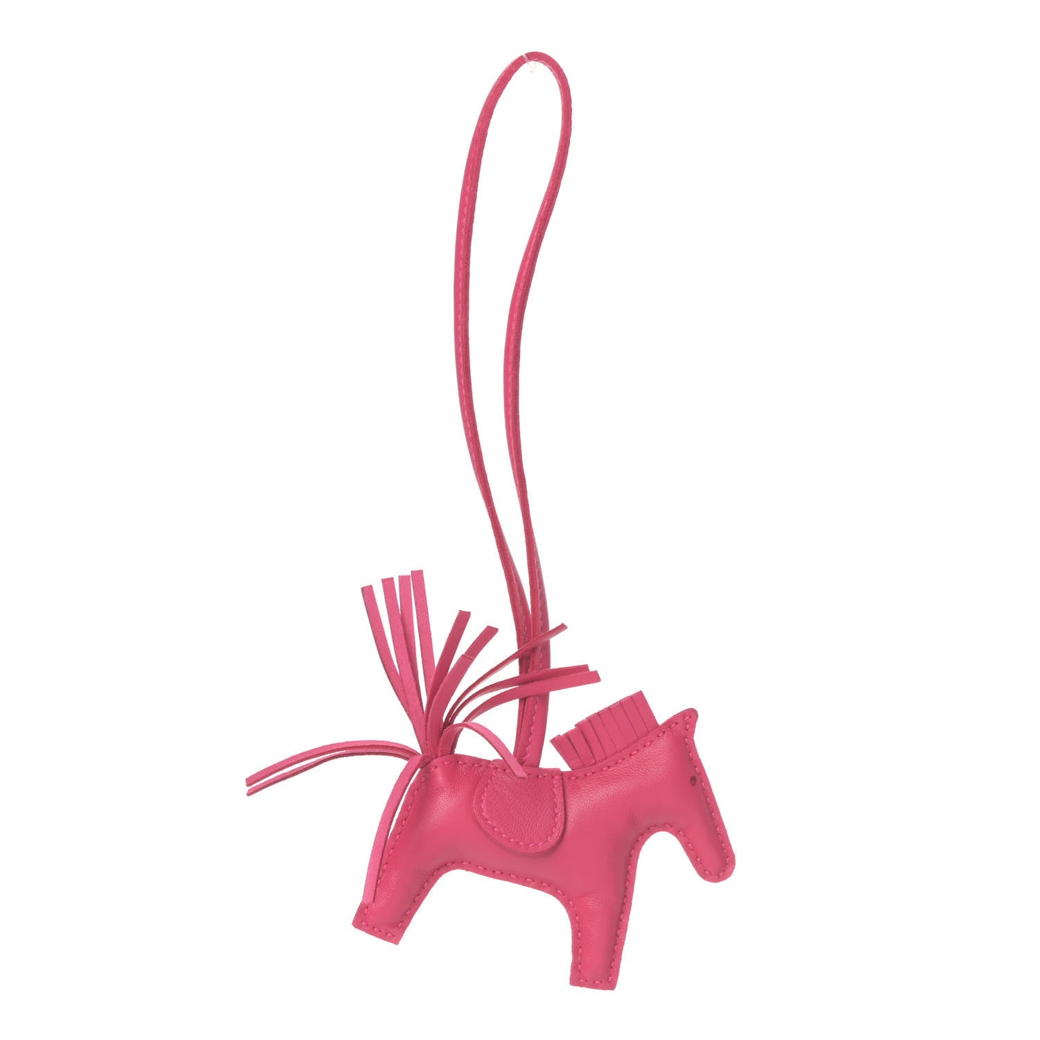Hermes Milo Lambskin Grigri Rodeo Horse Bag Charm PM Rose Mexico 1 of 3