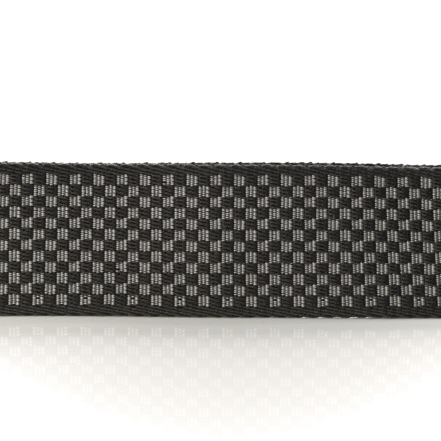 Ribbon Vitello King Logo Embossed Gingham Woven Adjustable Strap You Moon Ghiaia