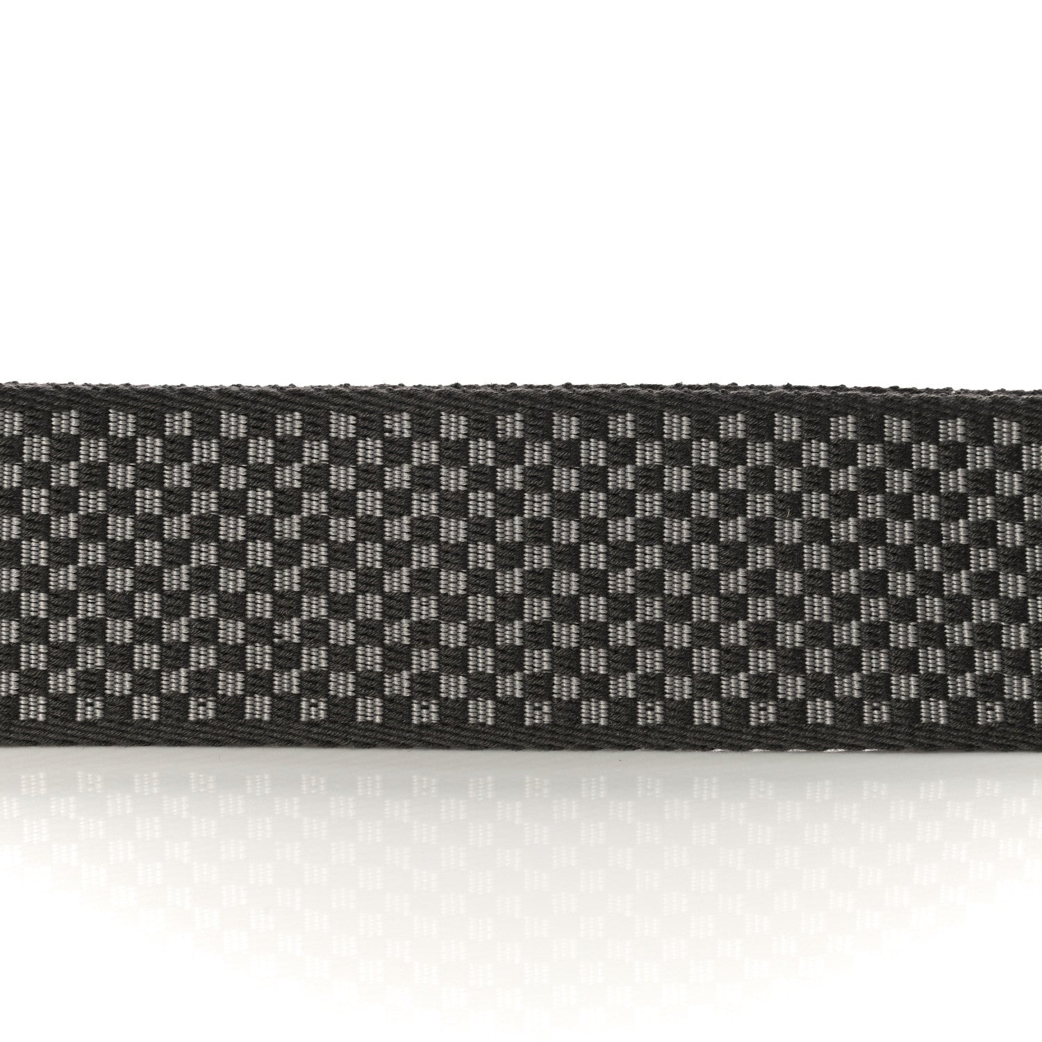 Fendi Ribbon Vitello King Logo Embossed Gingham Woven Adjustable Strap You Moon Ghiaia 4 of 7