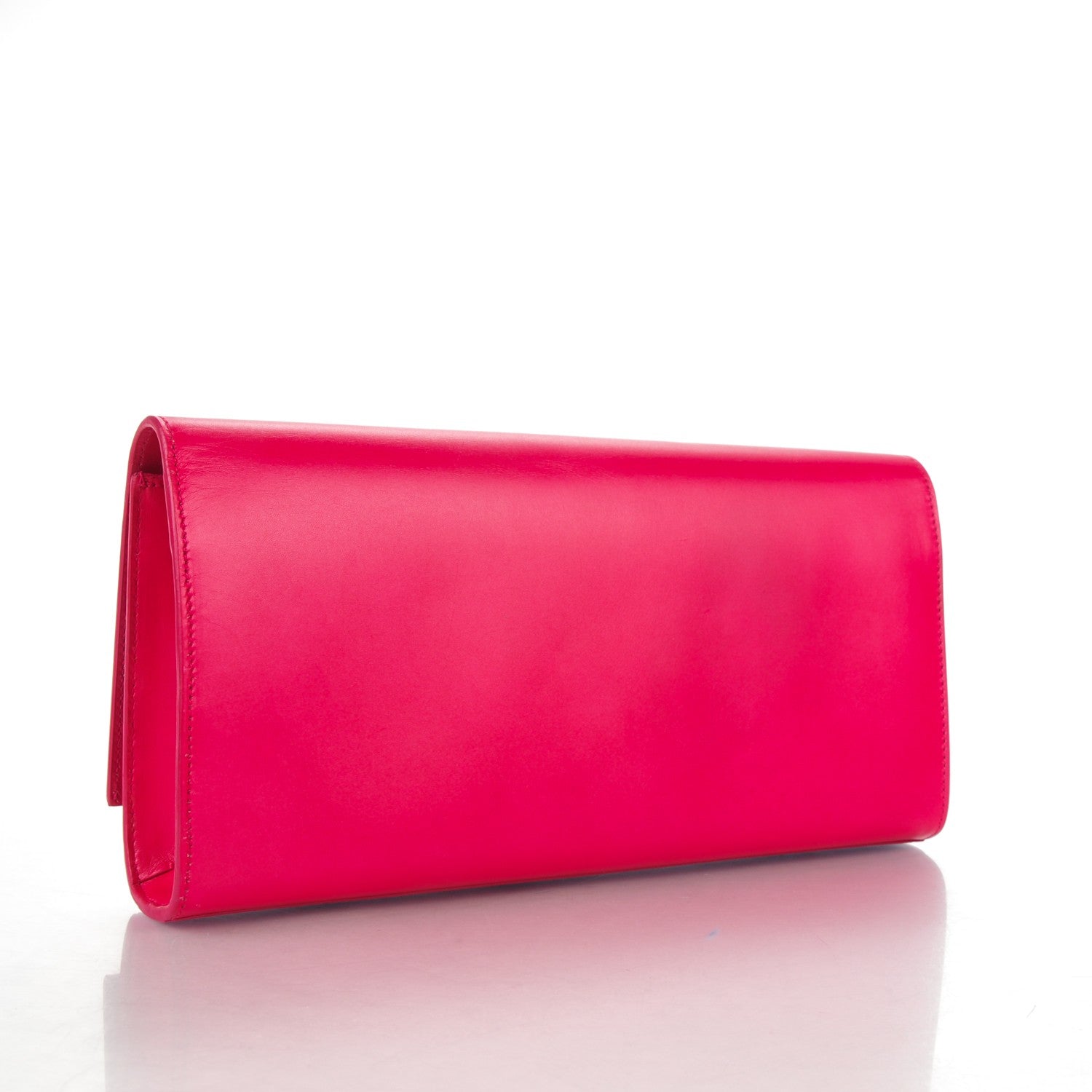 Saint Laurent Calfskin Cassandre Tassel Clutch Fuchsia 3 of 9