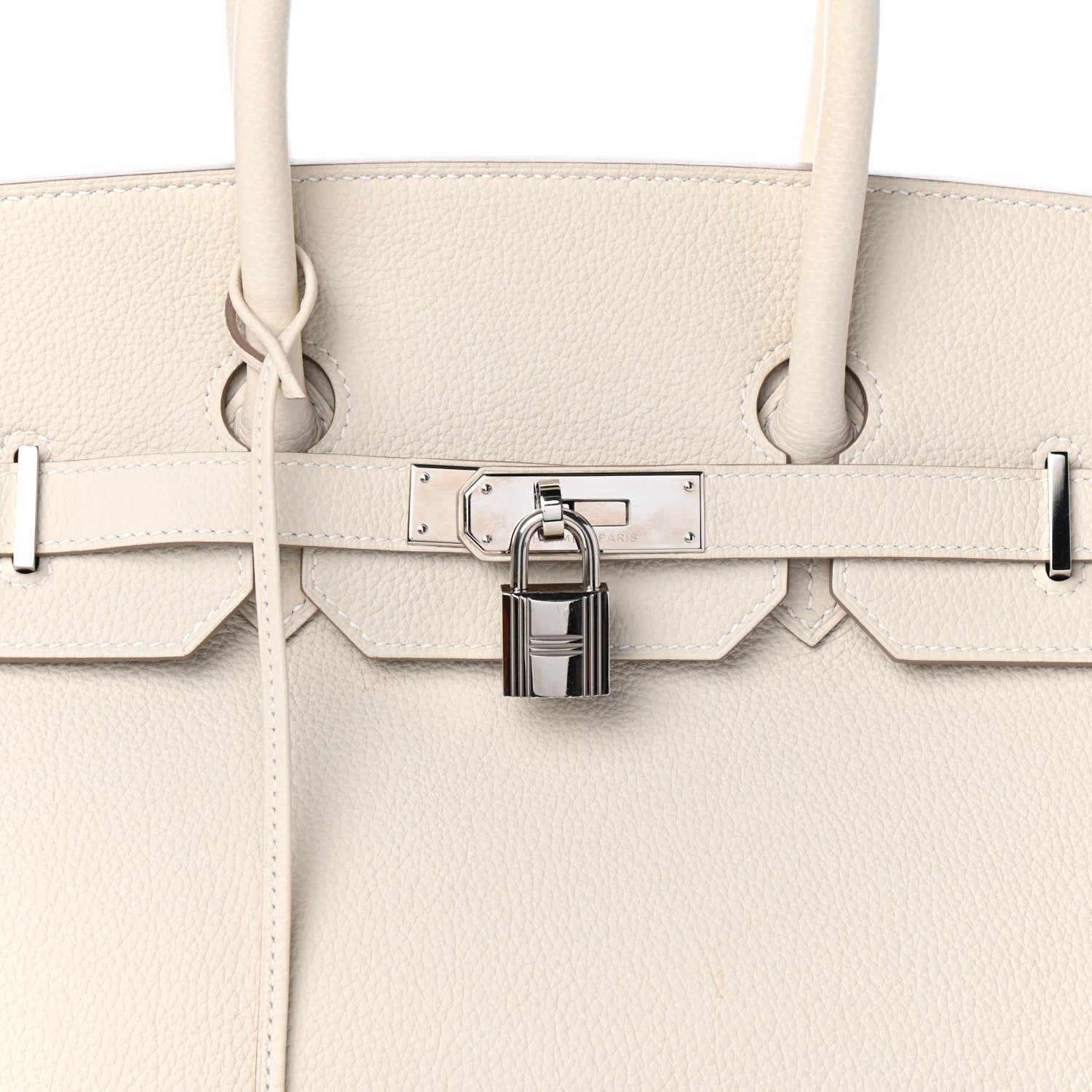 Hermes Taurillon Clemence Birkin 35 Craie 8 of 11