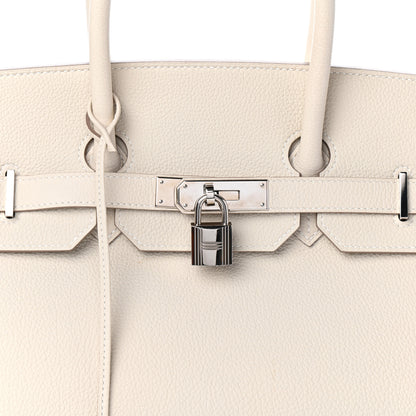 Hermes Taurillon Clemence Birkin 35 Craie 8 of 11