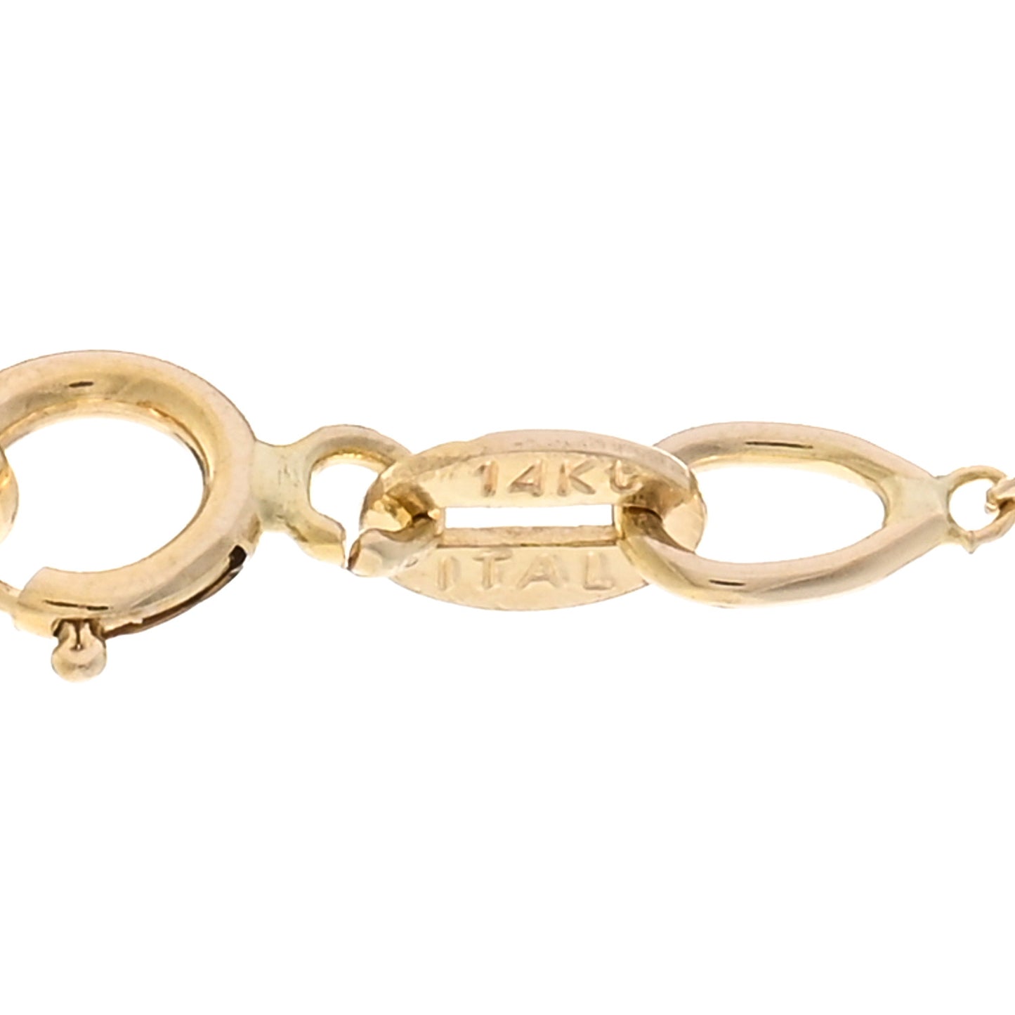 18K Yellow Gold Wishbone Pendant Necklace