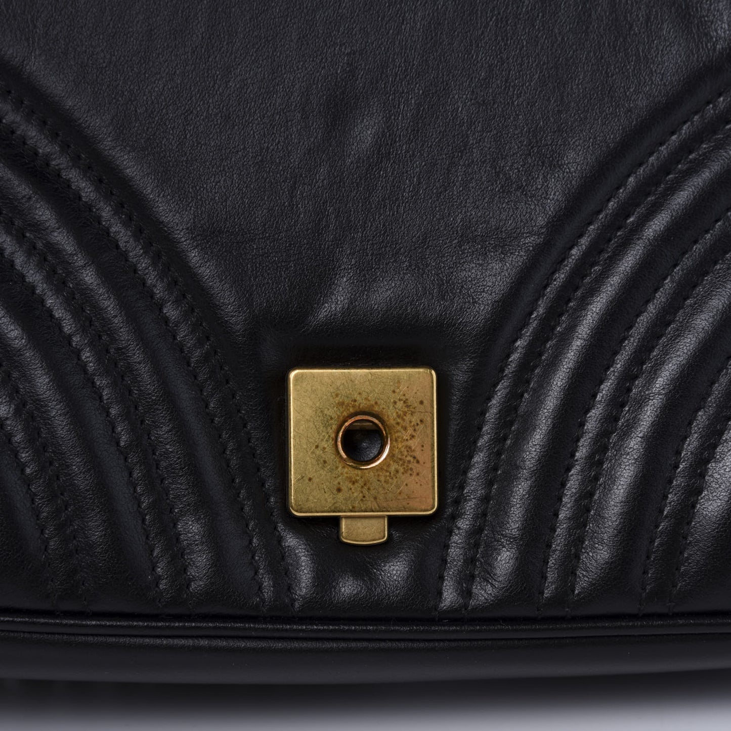 Calfskin Matelasse Small GG Marmont Shoulder Bag Black