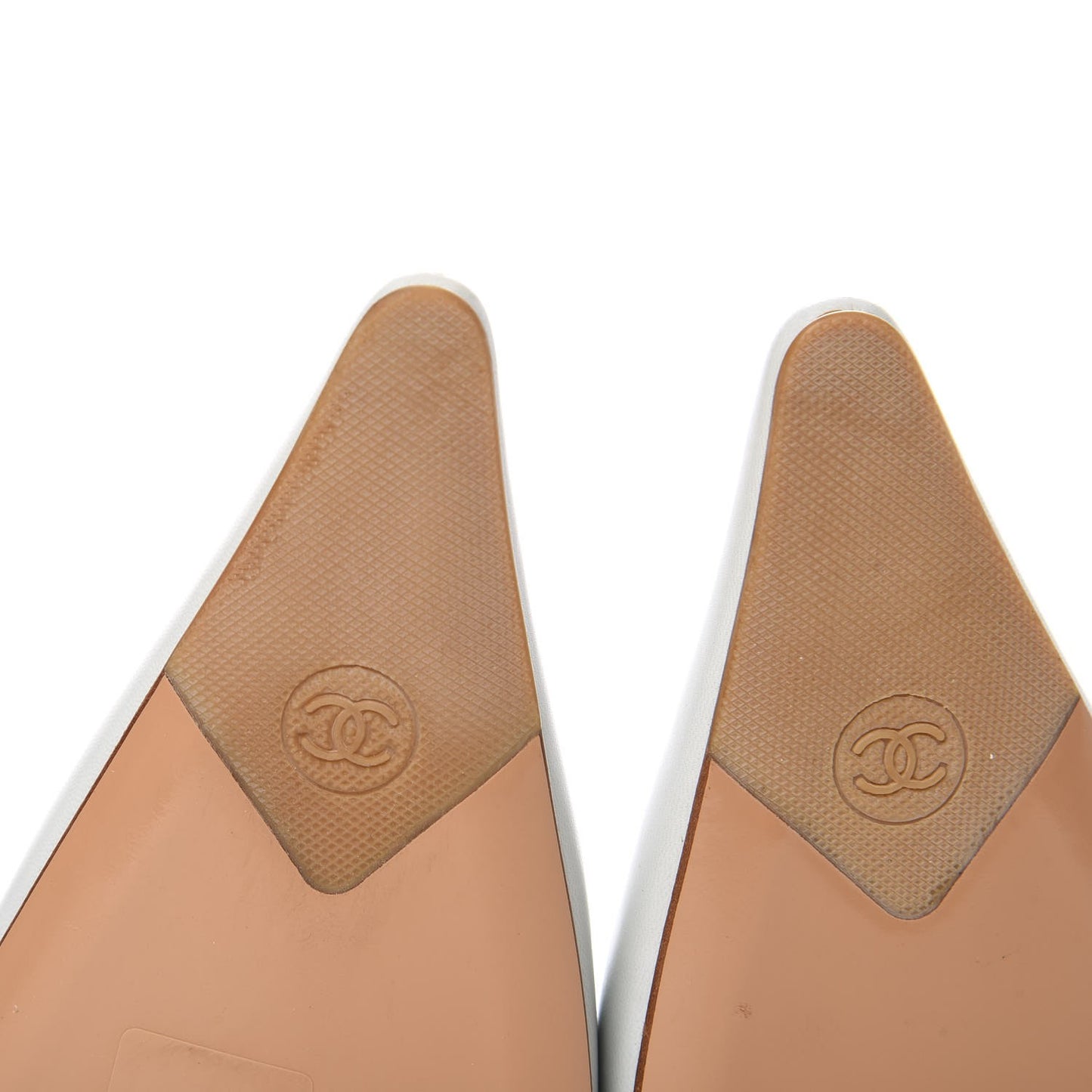 Lambskin CC Slingback Heels 38 Light Green