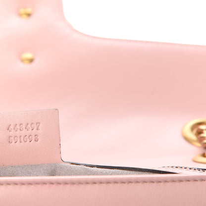 Gucci Calfskin Matelasse Small GG Marmont Shoulder Bag Perfect Pink 7 of 9