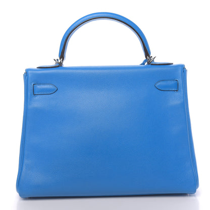 Hermes Evercolor Kelly Retourne 32 Bleu Hydra 5 of 42