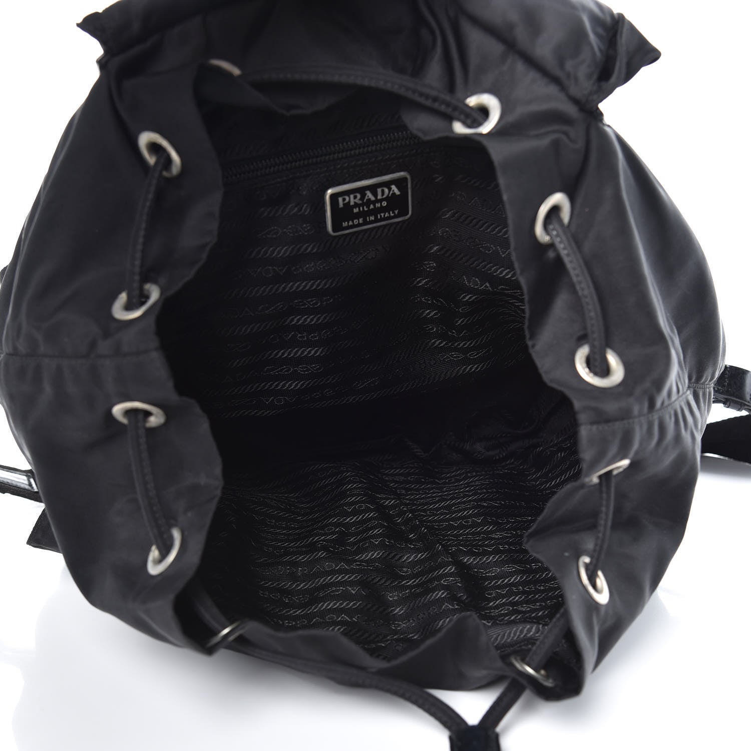 Prada Nylon Vela Medium Backpack Black 5 of 11