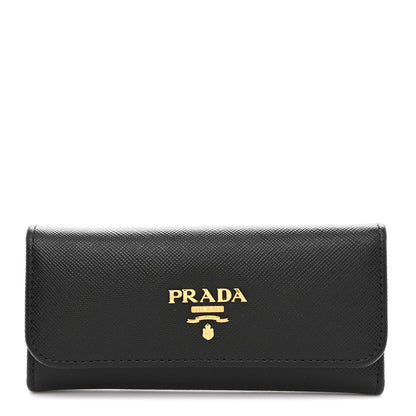 Prada Saffiano Metal 6 Key Holder Black 1 of 8