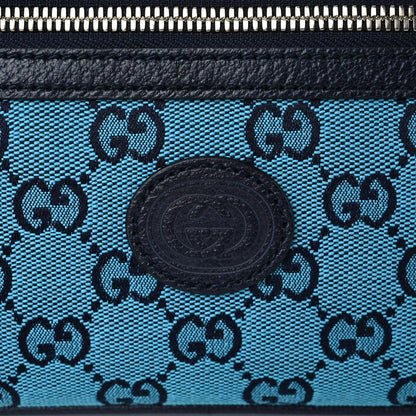Gucci Monogram Multicolor Textured Calfskin Retro Interlocking G Belt Bag Light Blue 9 of 12