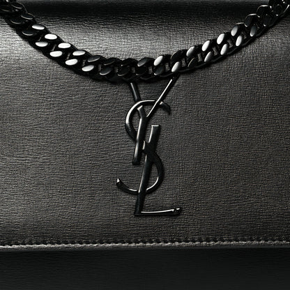 Saint Laurent Calfskin Medium Monogram Monochrome Sunset Black 9 of 11