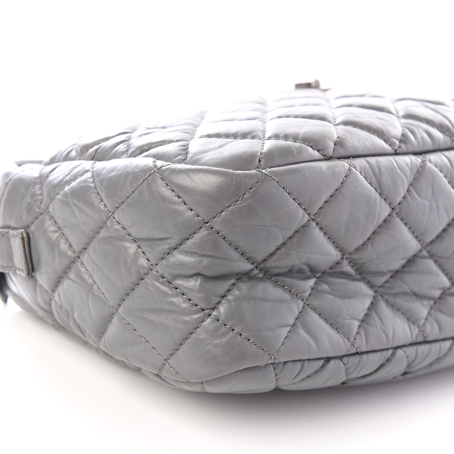 Chanel Aged Calfskin Quilted Large Reissue Camera Case Grey 5 of 9