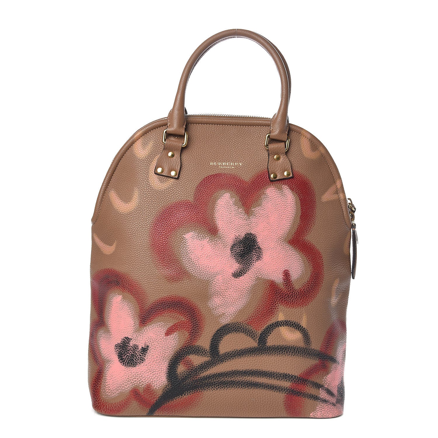 Burberry Prorsum Grainy Calfskin Hand Painted Bloomsbury Dark Sand 1 of 10
