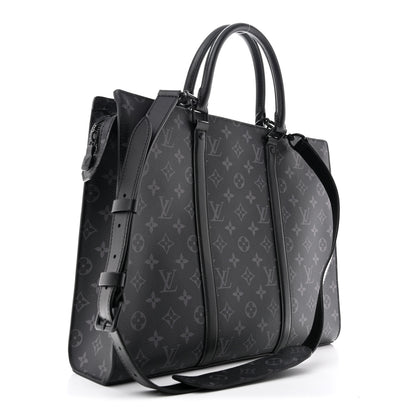 Louis Vuitton Monogram Eclipse Sac Plat Horizontal Zipper 2 of 12
