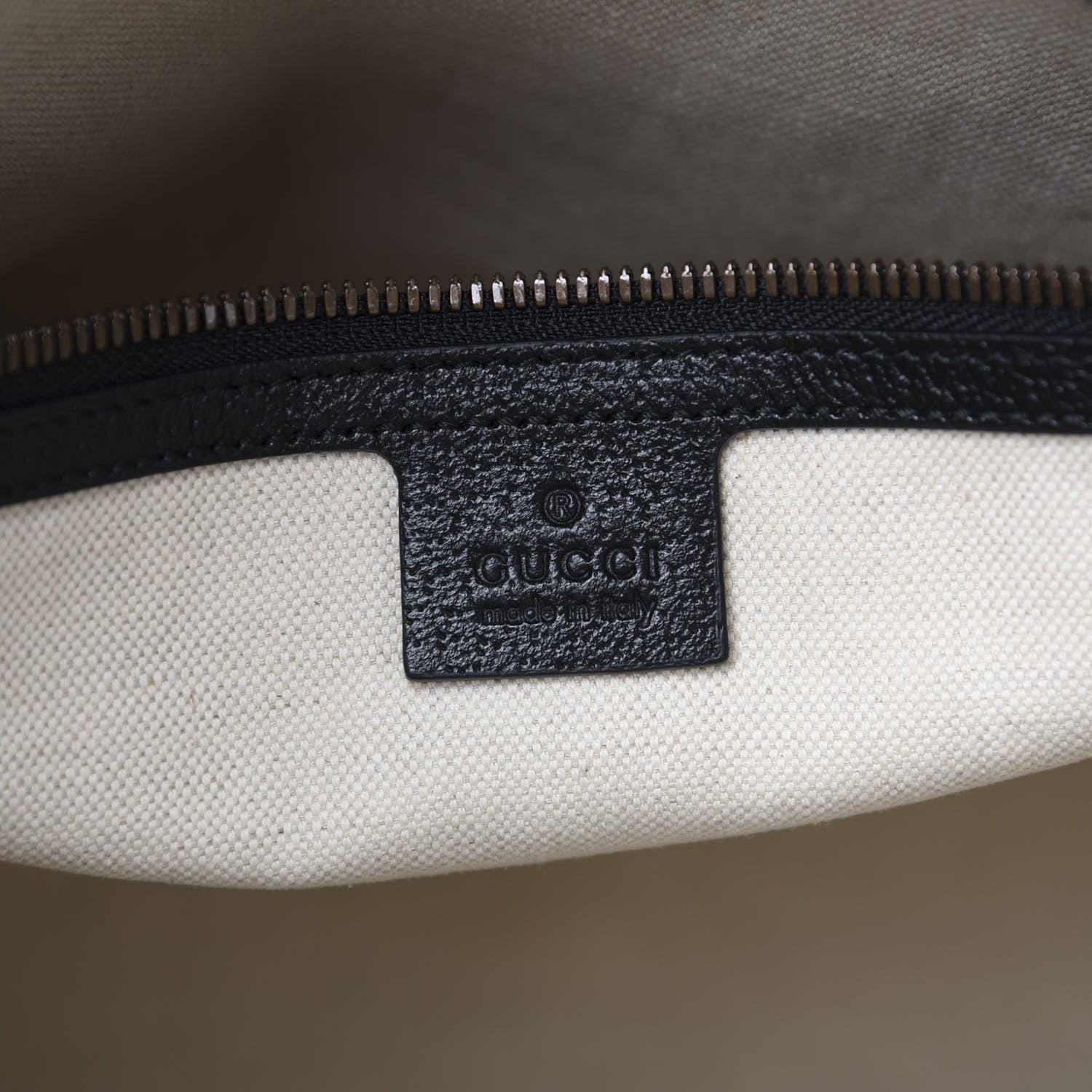 Gucci Velvet GG Monogram Textured Calfskin Web Medium Duffle Bag Blue Beige Black 6 of 11