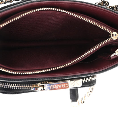 Chanel Caviar Quilted Business Affinity Phone Holder With Chain Black 5 of 11