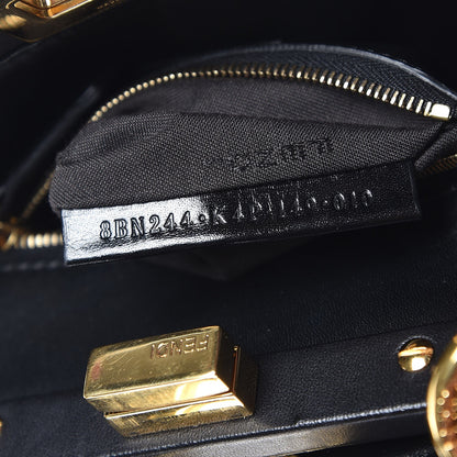 Fendi Nappa Mini Peekaboo Iconic Satchel Black 8 of 8