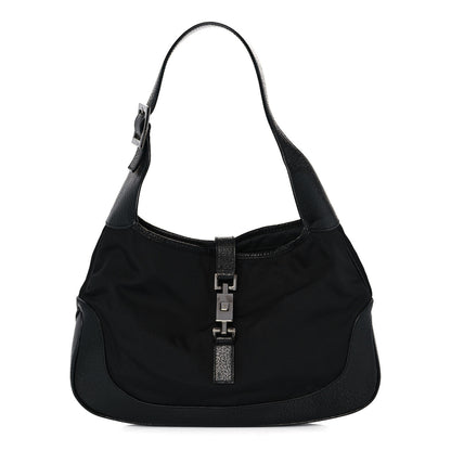 Gucci Canvas Small Jackie O Hobo Black 1 of 14