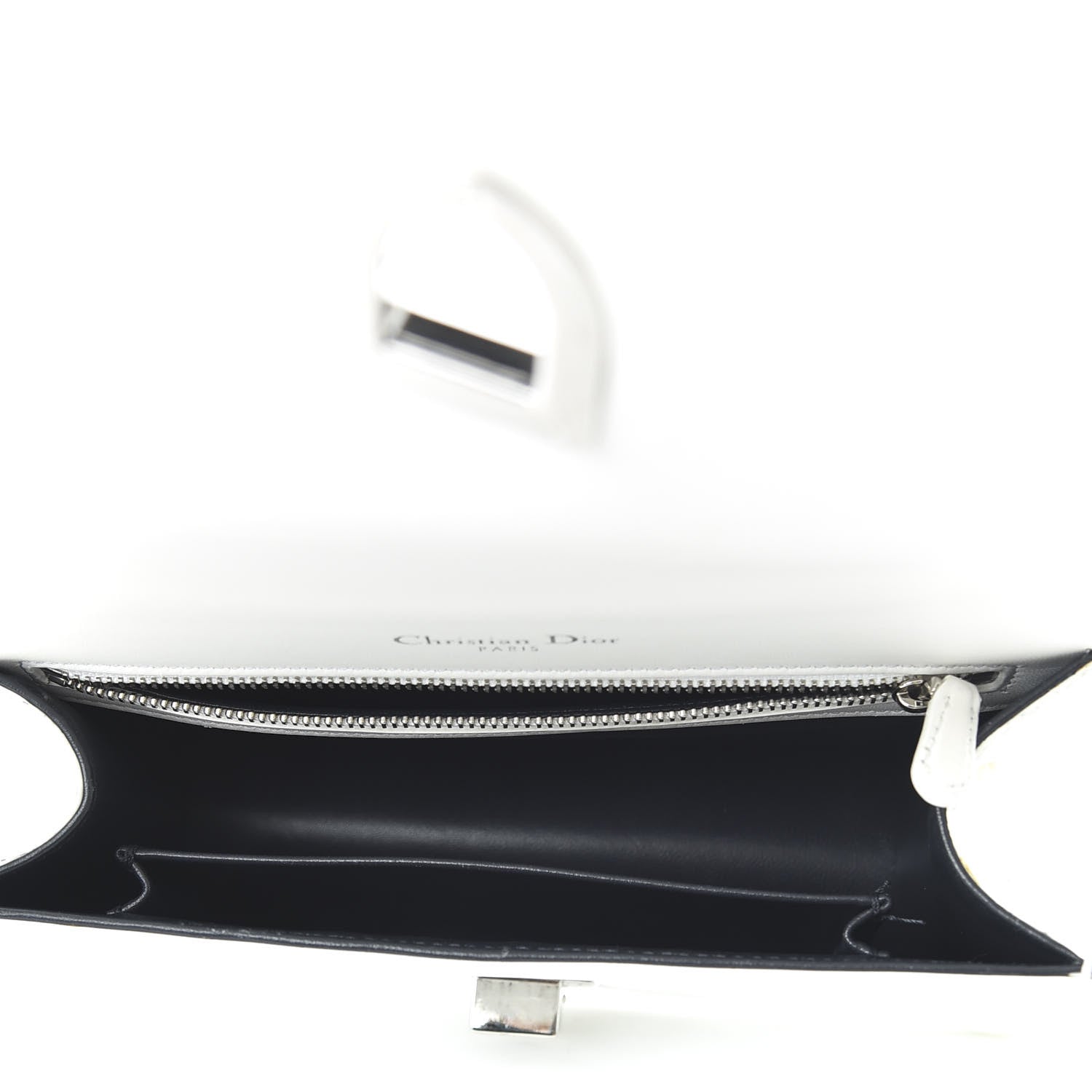 Christian Dior Patent Micro-Cannage Small Diorama Flap Bag White 5 of 9