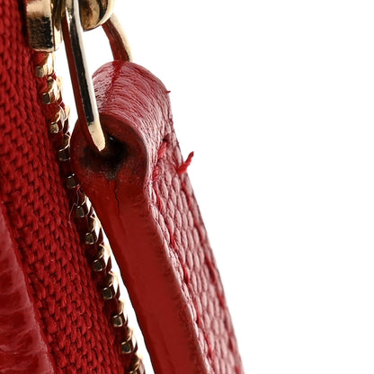 Chanel Caviar Quilted Small Cosmetic Case Red 8 of 10
