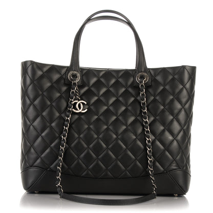 Chanel Calfskin Quilted Large Easy Shopping Tote Black 1 of 7