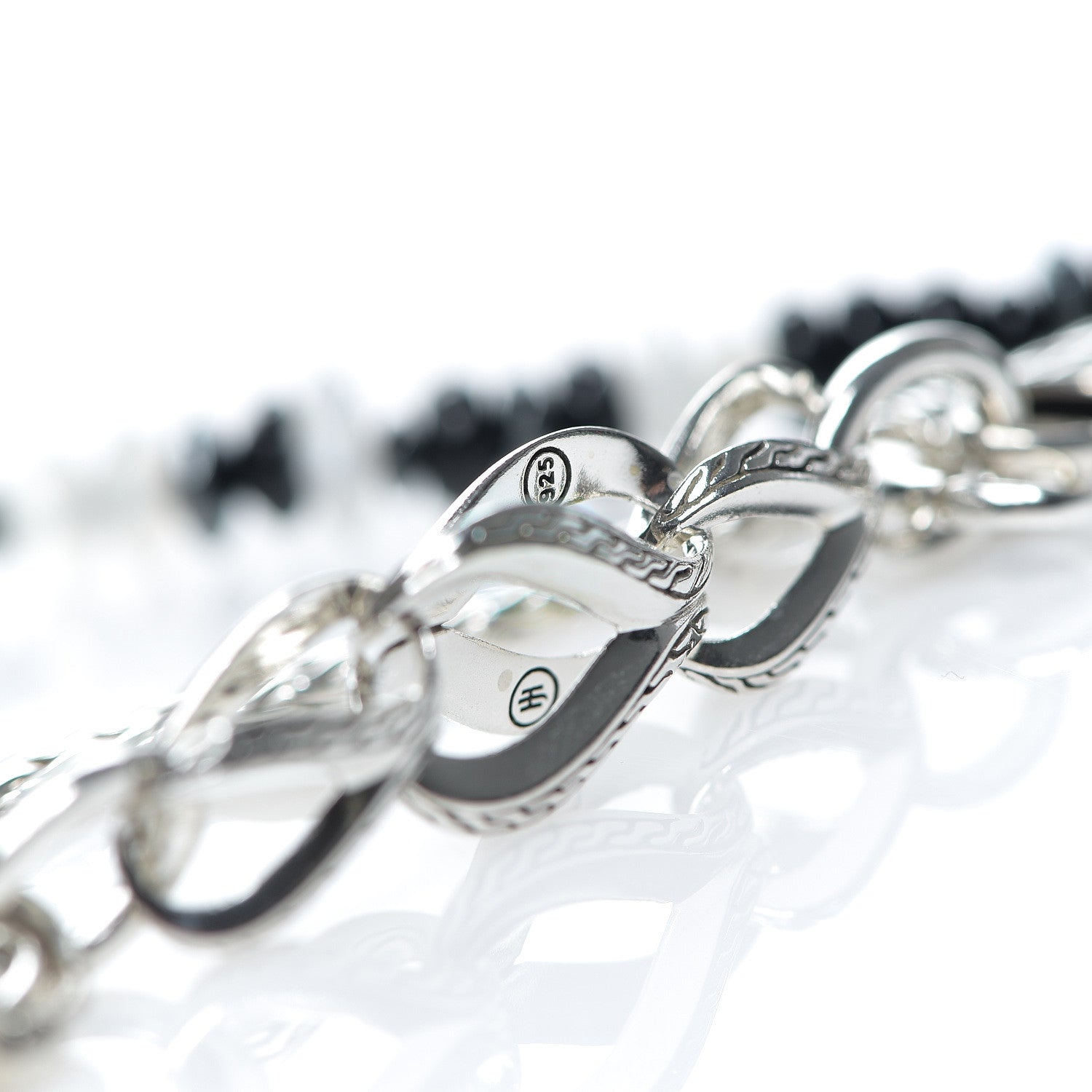 John Hardy Sterling Silver Hematite Moonstone Black Onyx Asil Classic Chain Two-Row Necklace 4 of 4