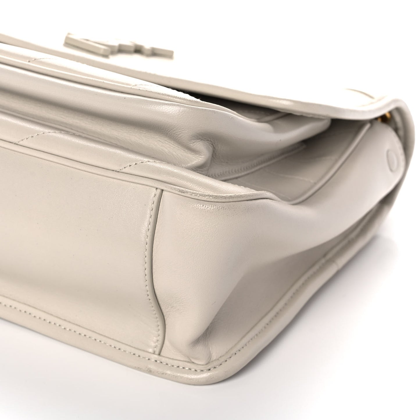 Lambskin Matelasse Monogram Medium Niki Chain Satchel Nude Powder