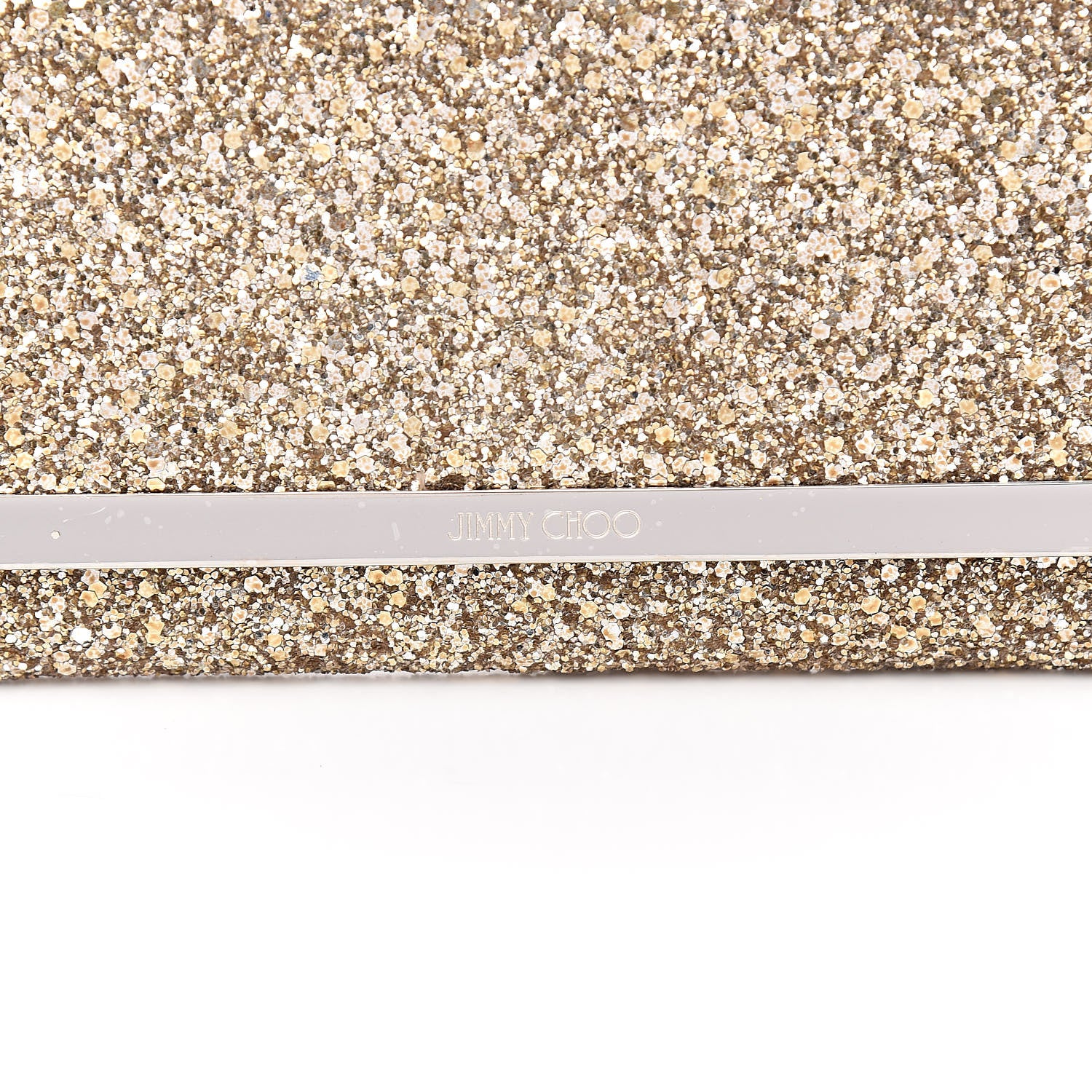 Jimmy Choo Glitter Milla Wallet on Chain Gold 10 of 10