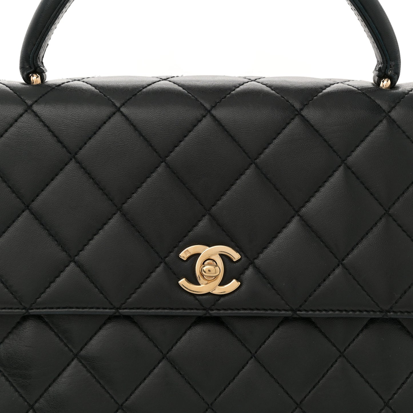 Lambskin Quilted Jumbo Kelly Flap Bag Black