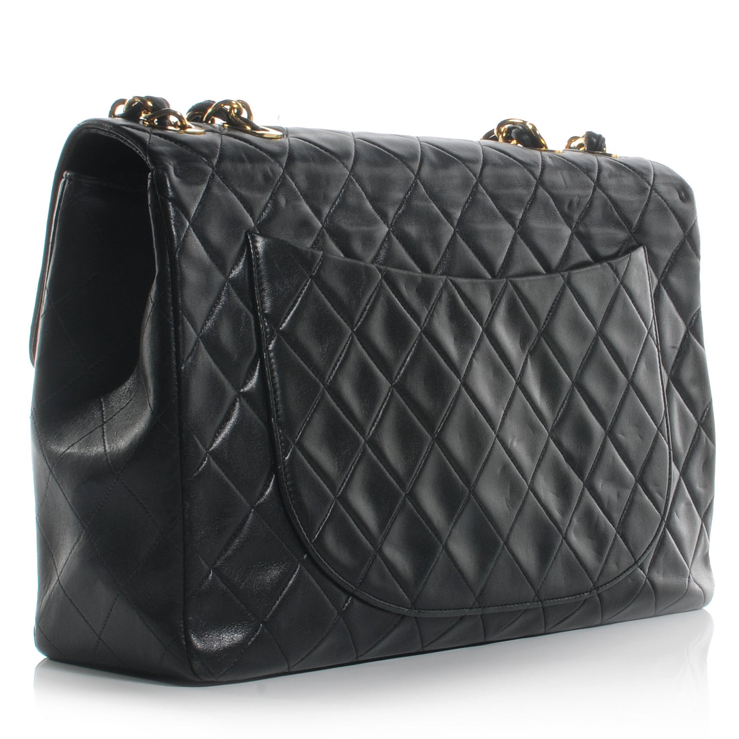 Lambskin XL Jumbo Flap Black