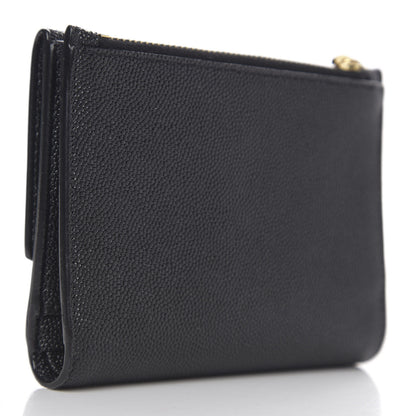 Saint Laurent Grain De Poudre Monogram Bi-Fold Wallet Black 2 of 6